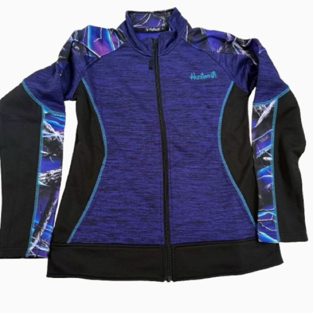 Huntworth Hurley Women's Purple and Black Zip-Up Jacket NEW